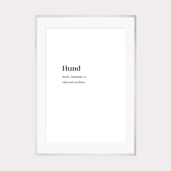 Art Print | Hund - Worterklärung Definition à la Duden