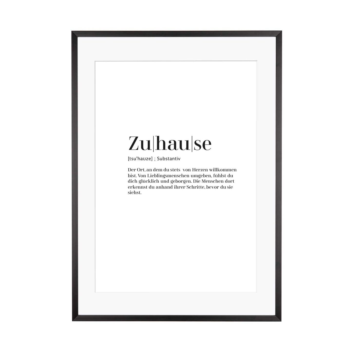 Art Print | Zuhause - Worterklärung Definition à la Duden