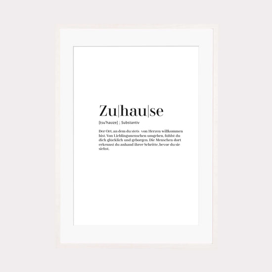 Laden Sie das Bild in den Galerie-Viewer, Art Print | Zuhause - Worterklärung Definition à la Duden
