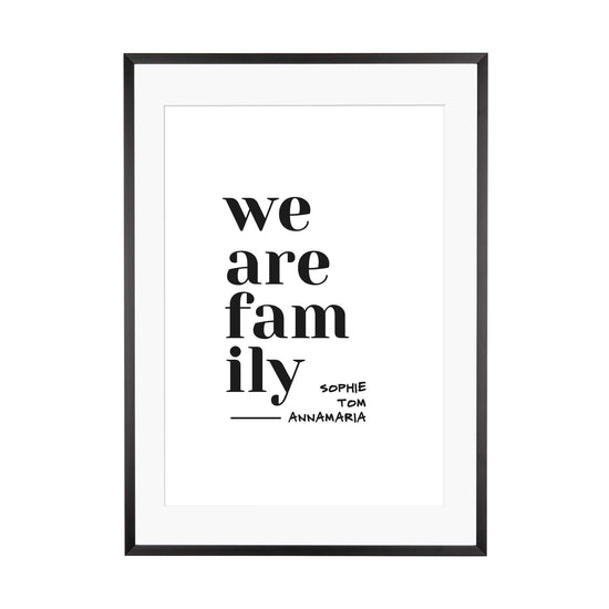Print personalisierbar | we are family