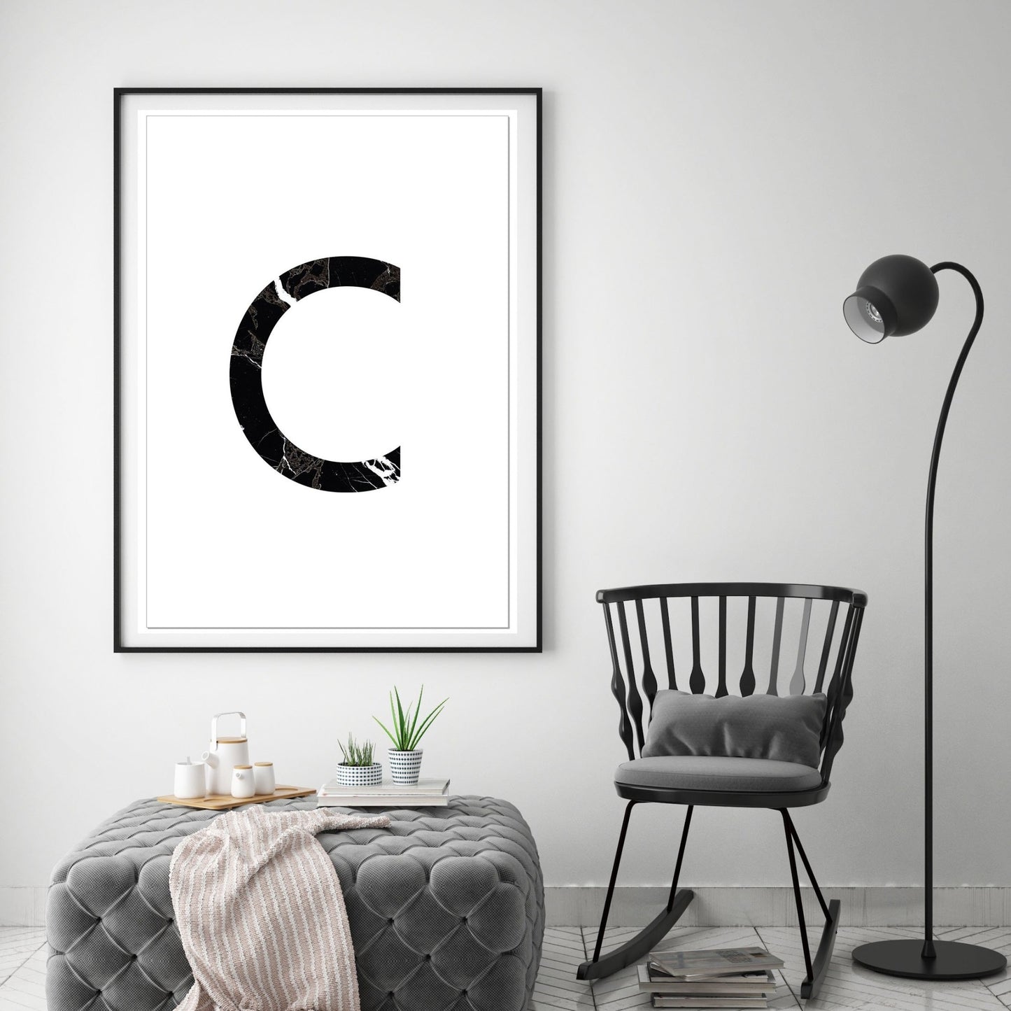 Art Print | "Marble C" - Buchstabe Alphabet