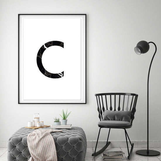 Art Print | "Marble C" - Buchstabe Alphabet