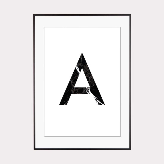 Art Print | "Marble A" - Buchstabe Alphabet