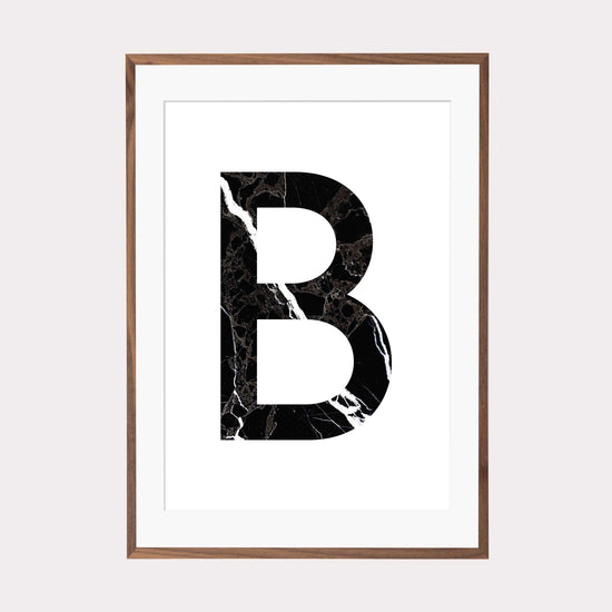 Art Print | "Marble B" - Buchstabe Alphabet