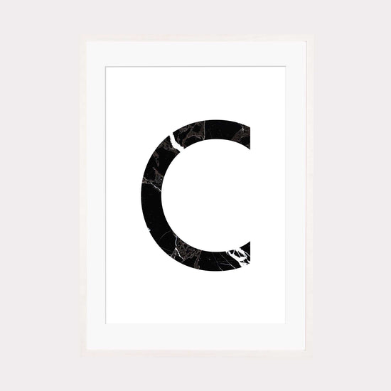 Art Print | "Marble C" - Buchstabe Alphabet