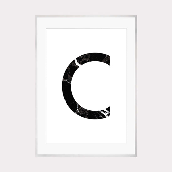 Art Print | "Marble C" - Buchstabe Alphabet
