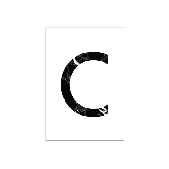 Art Print | "Marble C" - Buchstabe Alphabet