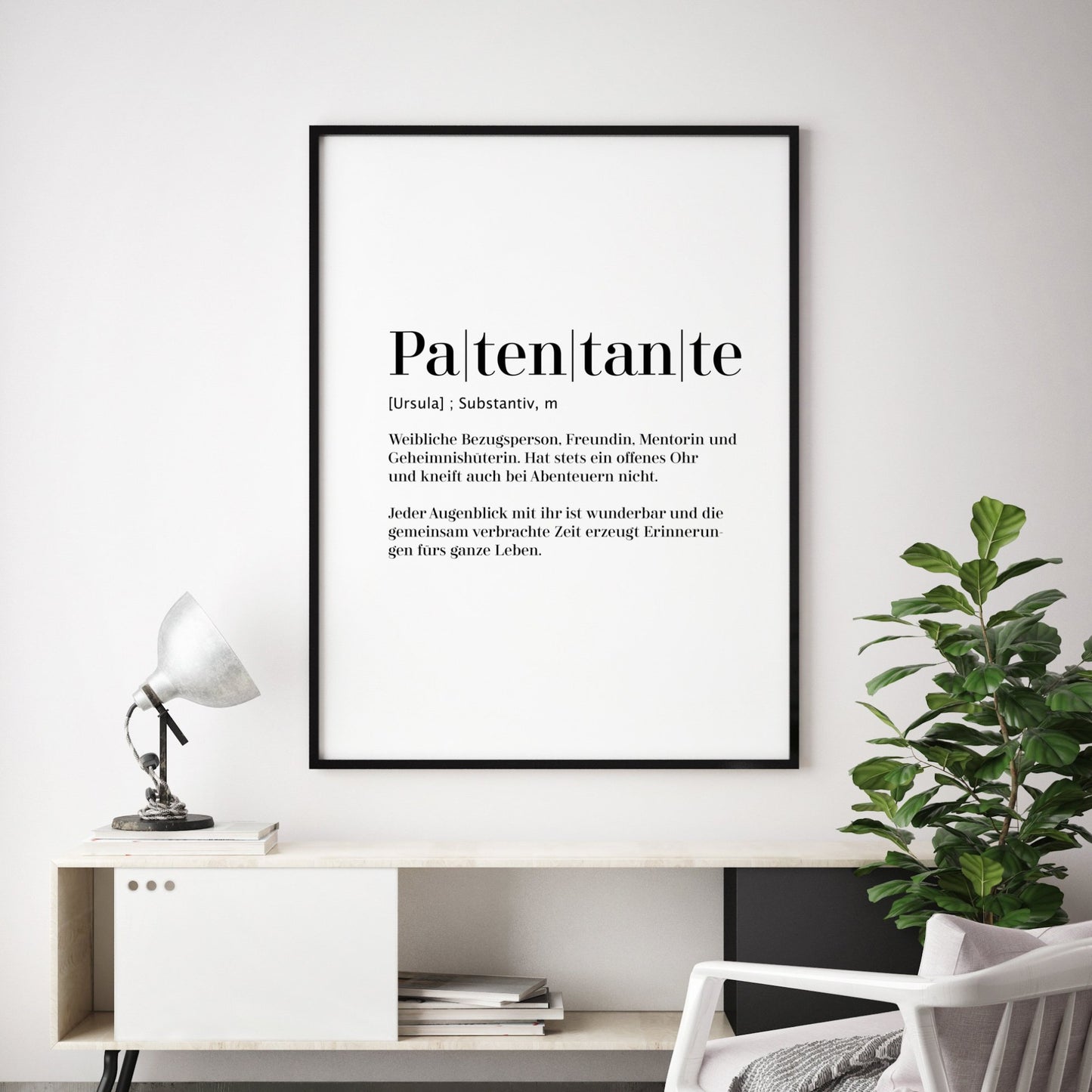 Laden Sie das Bild in den Galerie-Viewer, Print personalisierbar | Patentante - Worterklärung Definition

