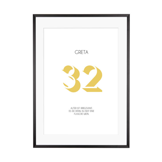 Print personalisierbar | "Golden Age" - Geburtstag