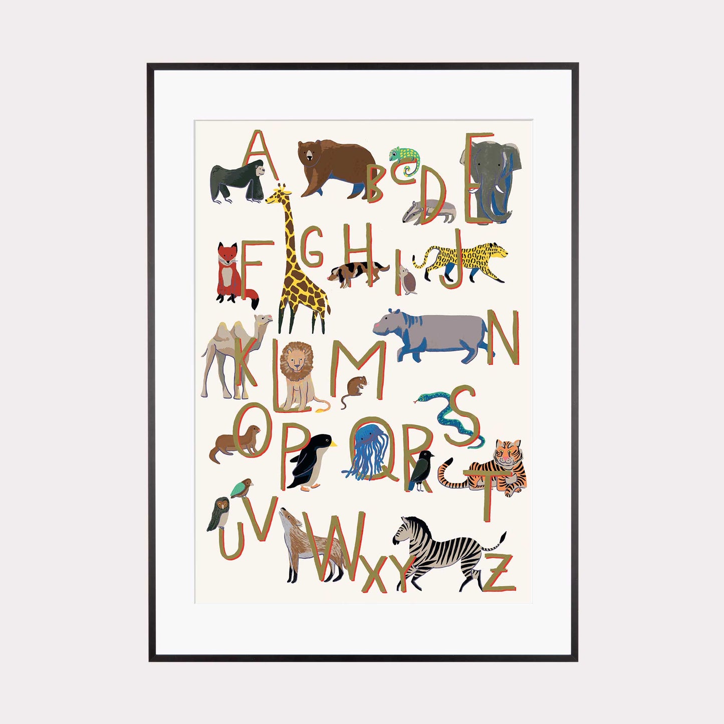 Laden Sie das Bild in den Galerie-Viewer, Art Print | ABC-Poster fürs Kinderzimmer - Illustration

