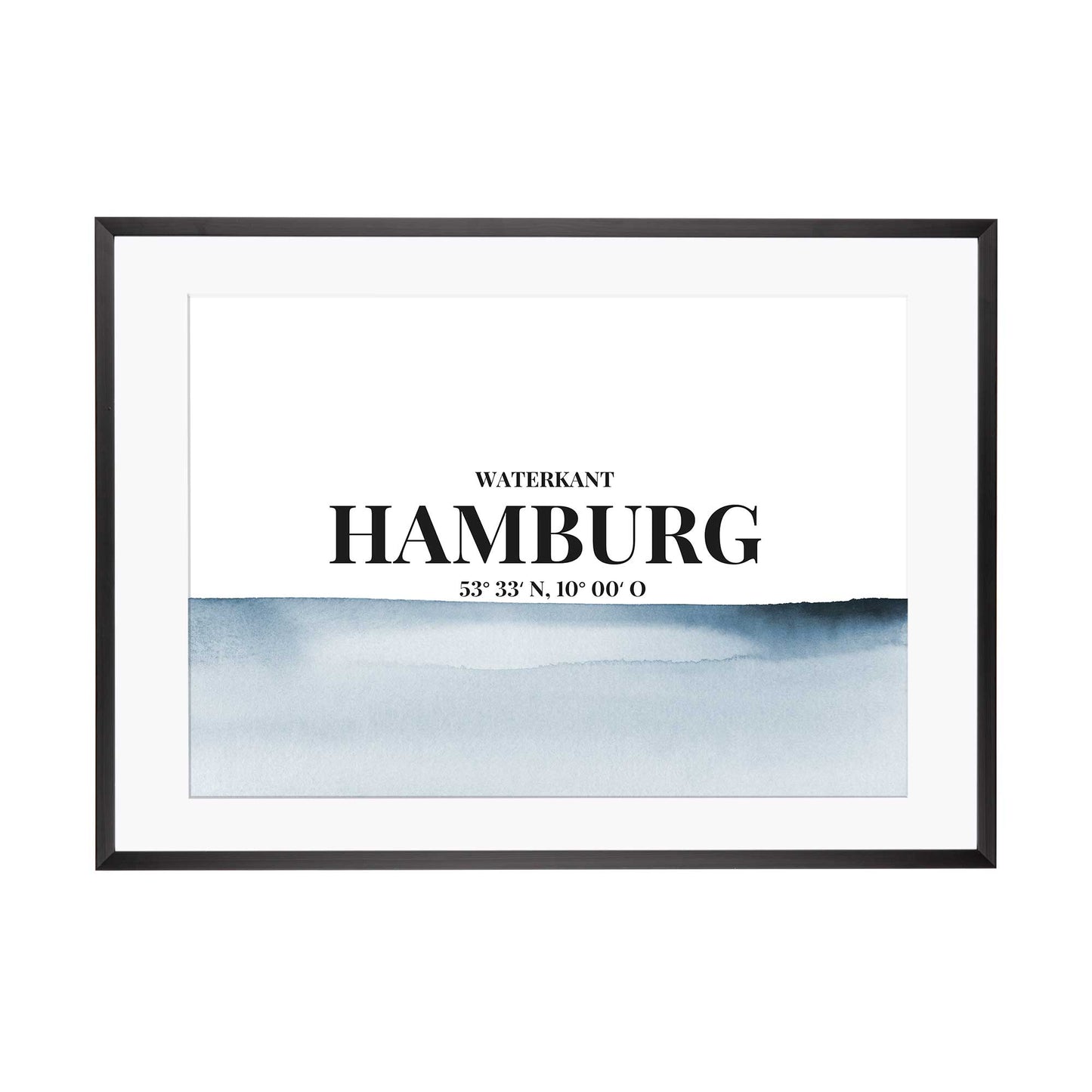 Print personalisierbar | Koordinaten Hamburg Waterkant