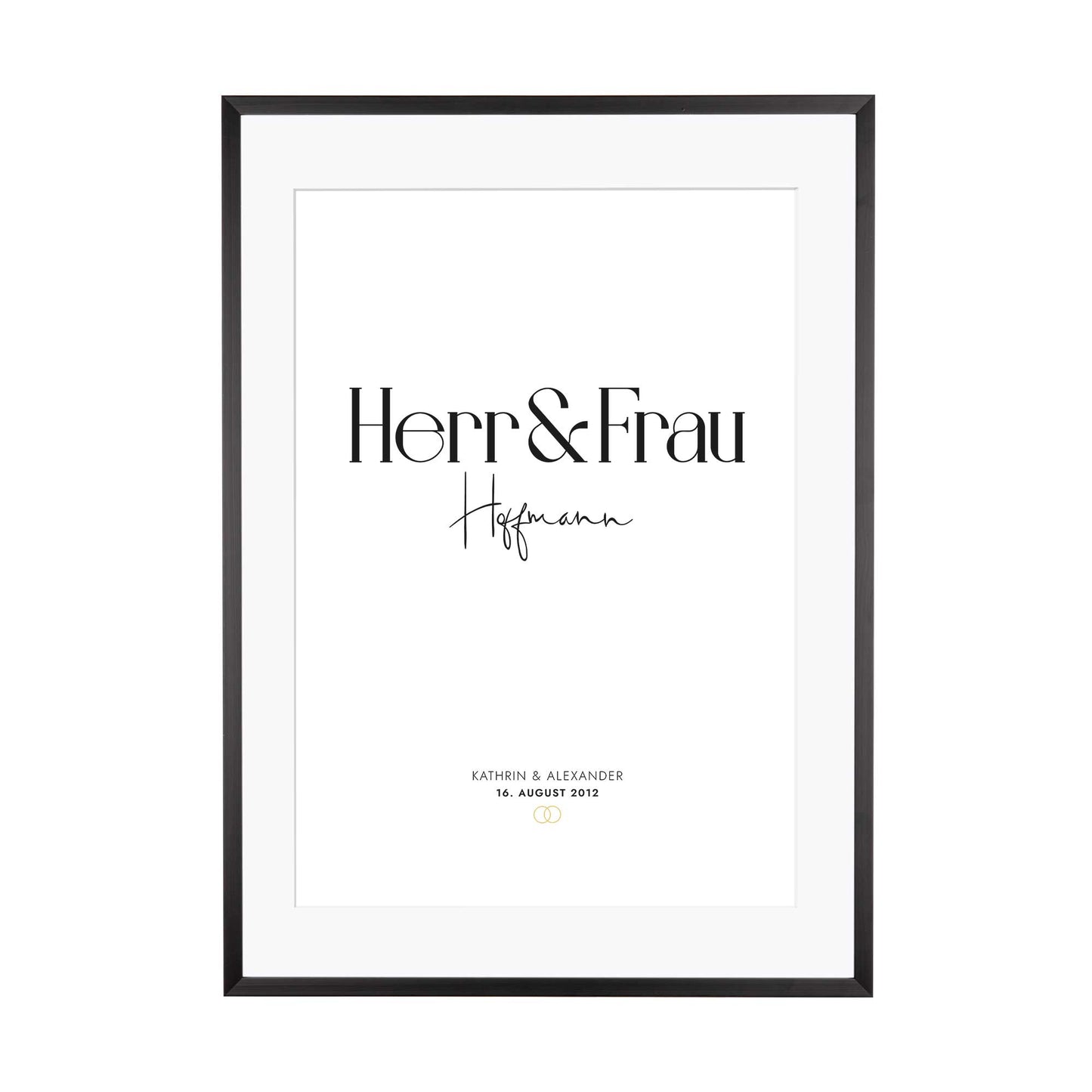 Print personalisierbar | Herr & Frau  - Hochzeit