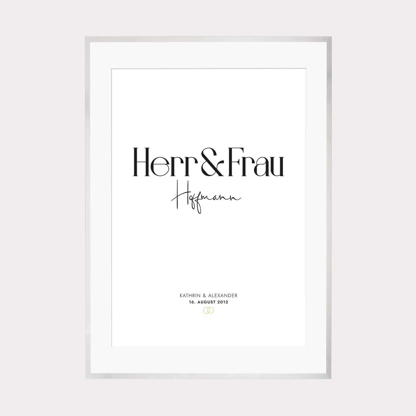 Print personalisierbar | Herr & Frau  - Hochzeit