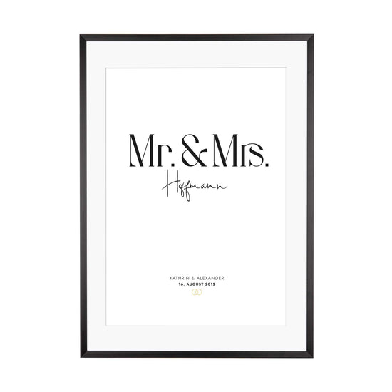 Print personalisierbar | Mr.  Mrs.  - Hochzeitspaar