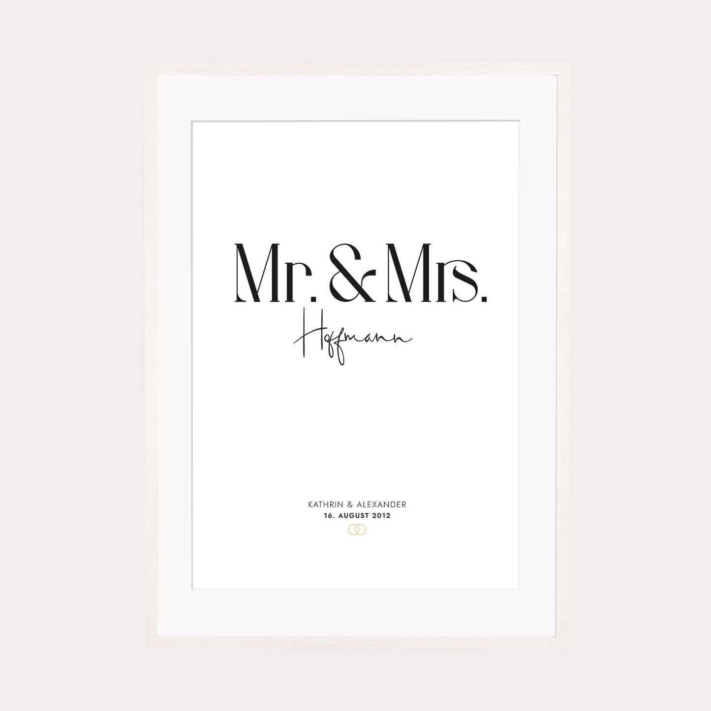 Print personalisierbar | Mr.  Mrs.  - Hochzeitspaar