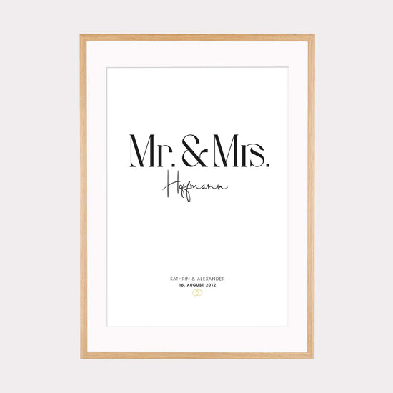 Print personalisierbar | Mr.  Mrs.  - Hochzeitspaar