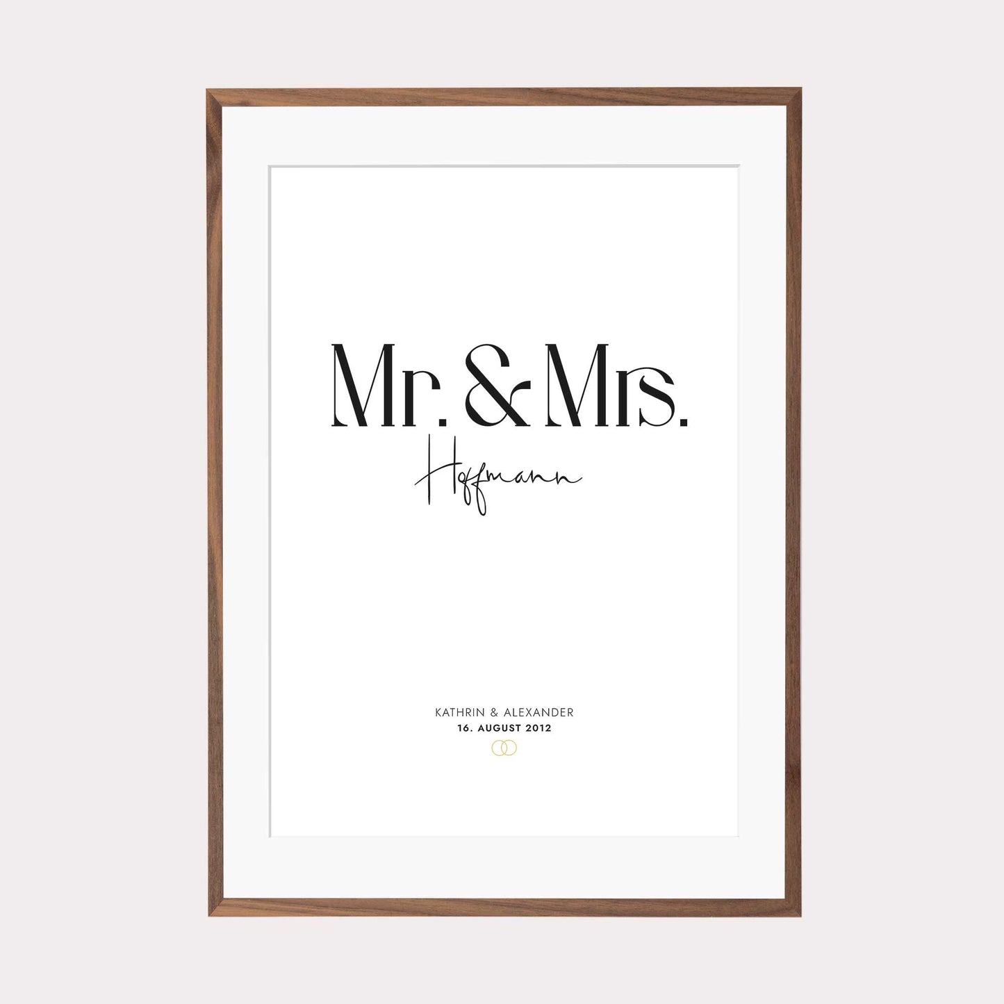 Print personalisierbar | Mr.  Mrs.  - Hochzeitspaar