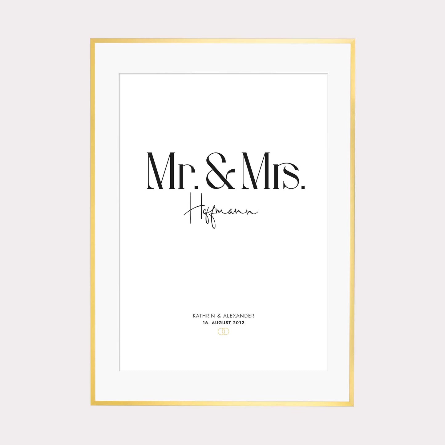 Print personalisierbar | Mr.  Mrs.  - Hochzeitspaar