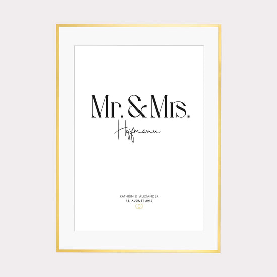 Print personalisierbar | Mr.  Mrs.  - Hochzeitspaar