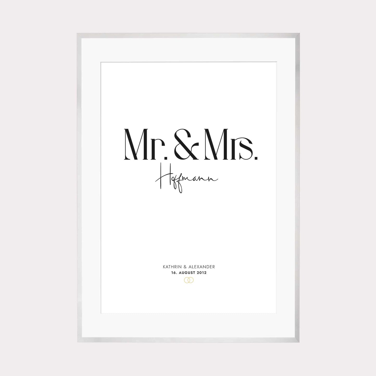 Print personalisierbar | Mr.  Mrs.  - Hochzeitspaar