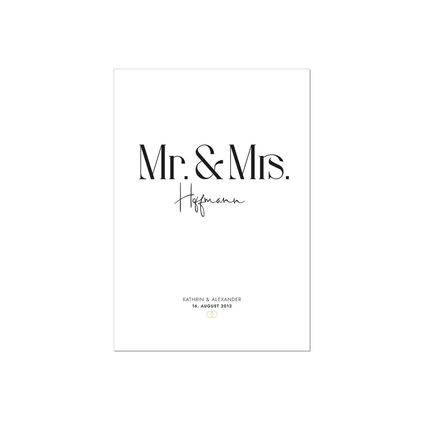 Print personalisierbar | Mr.  Mrs.  - Hochzeitspaar