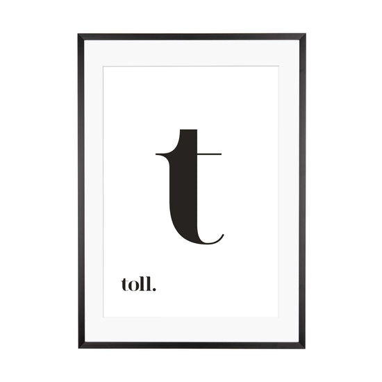 Print personalisierbar| "t wie toll" - Buchstabe mit Bedeutung