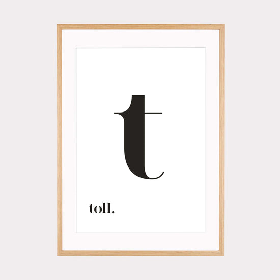 Print personalisierbar| "t wie toll" - Buchstabe mit Bedeutung