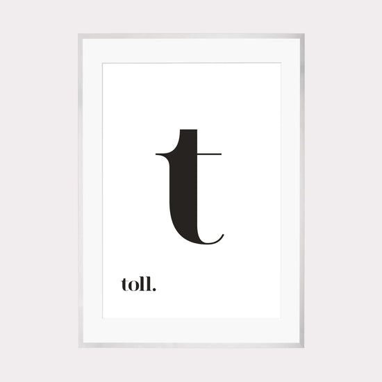 Print personalisierbar| "t wie toll" - Buchstabe mit Bedeutung