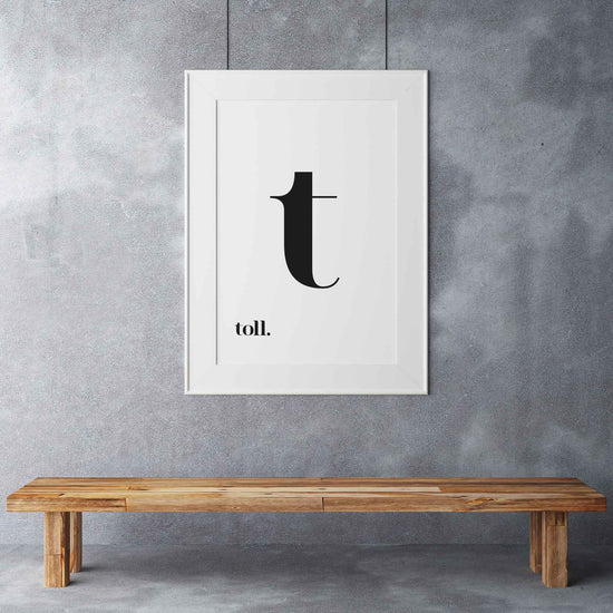 Print personalisierbar| "t wie toll" - Buchstabe mit Bedeutung