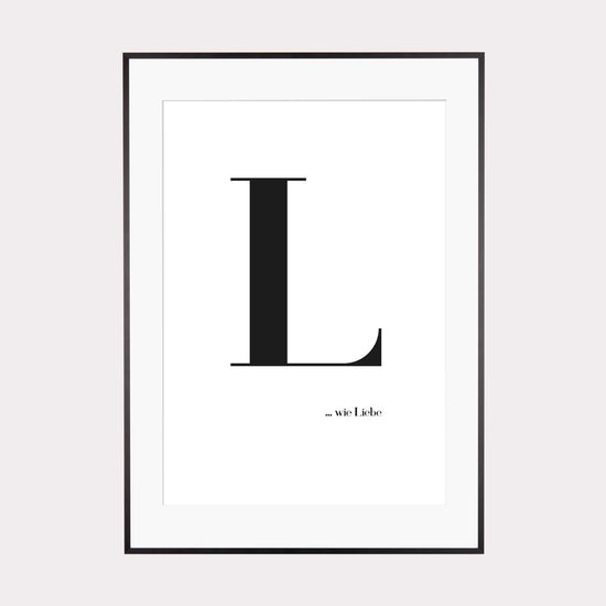 Print personalisierbar| "L wie Liebe" - Buchstabe mit Bedeutung