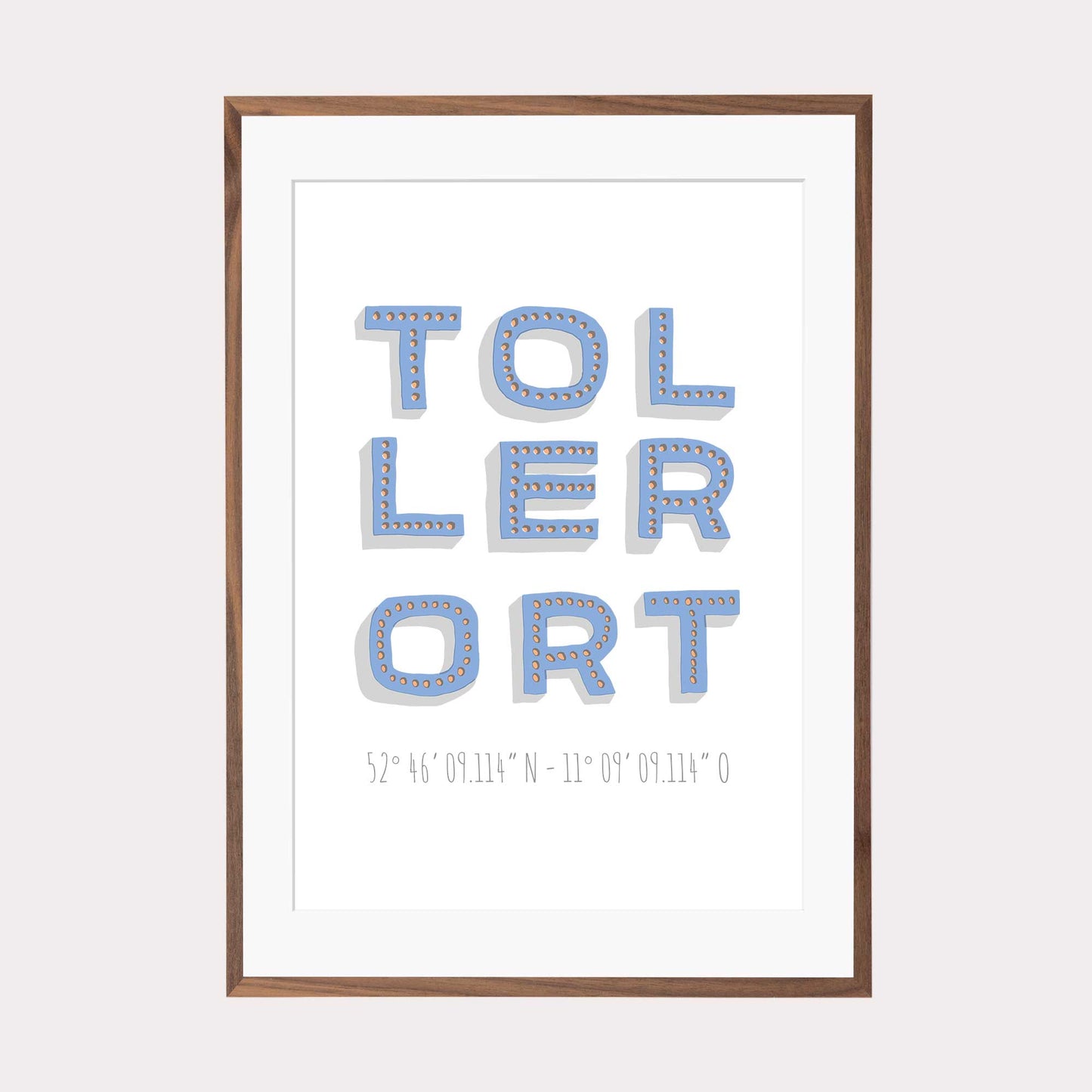 Print personalisierbar | Koordinaten Toller Ort