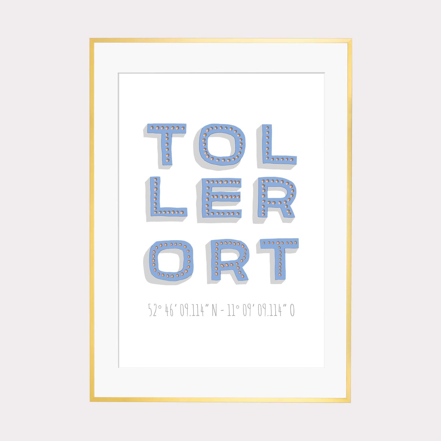 Print personalisierbar | Koordinaten Toller Ort