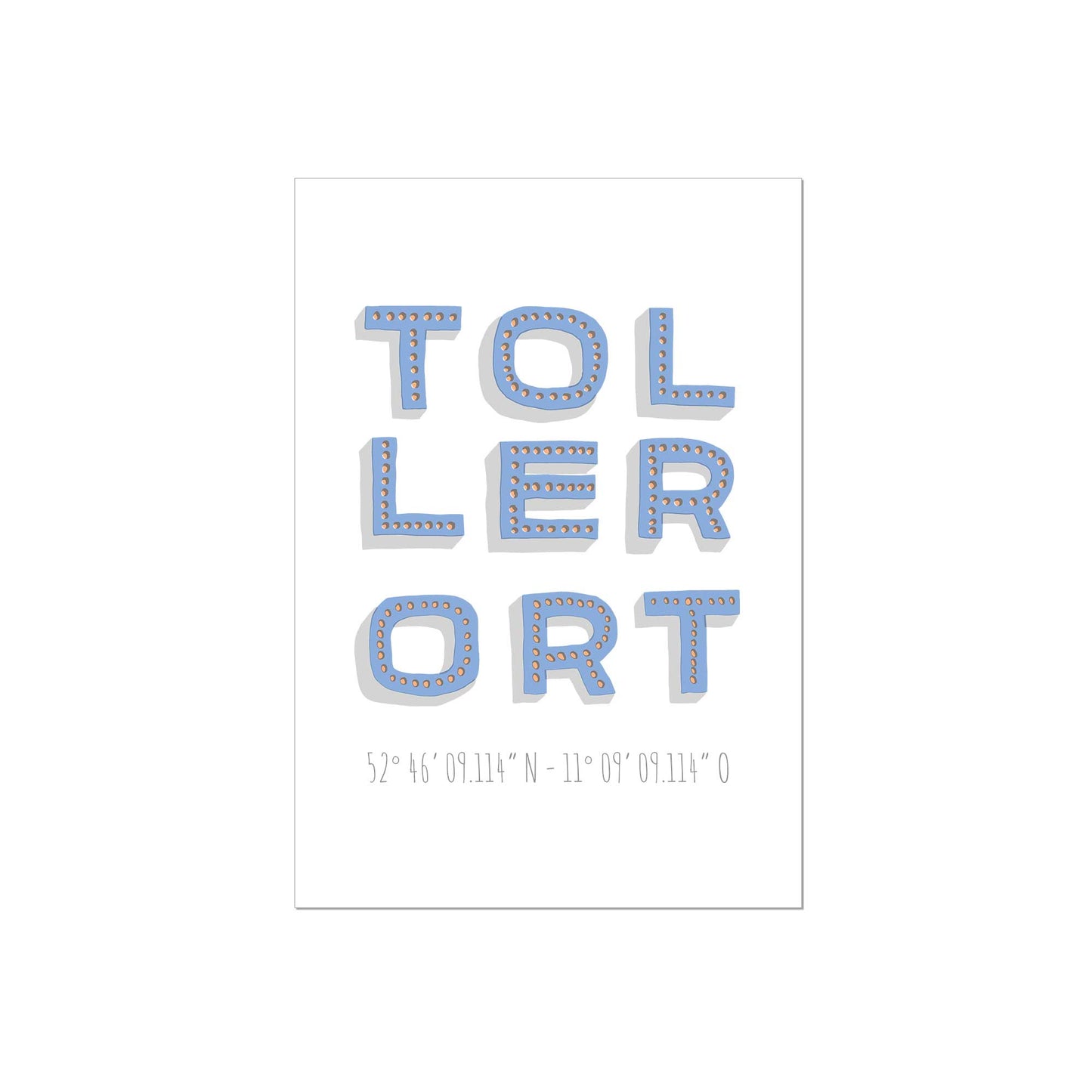 Print personalisierbar | Koordinaten Toller Ort