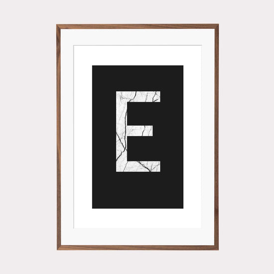 Art Print | "Marble E" - Buchstabe Alphabet