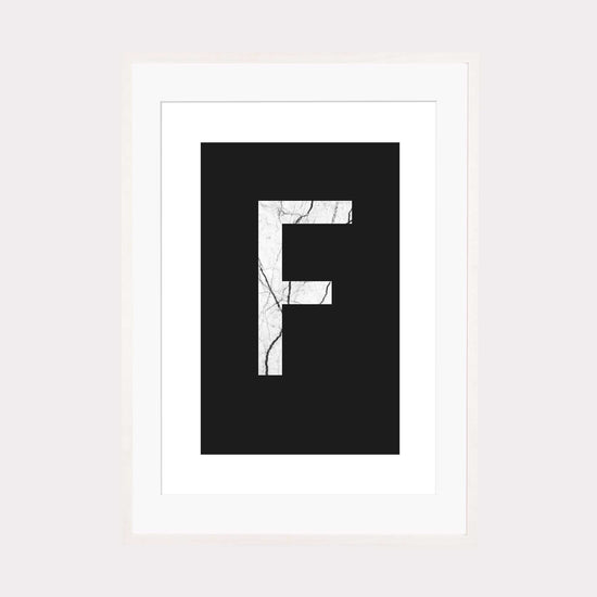 Art Print | "Marble F" - Buchstabe Alphabet