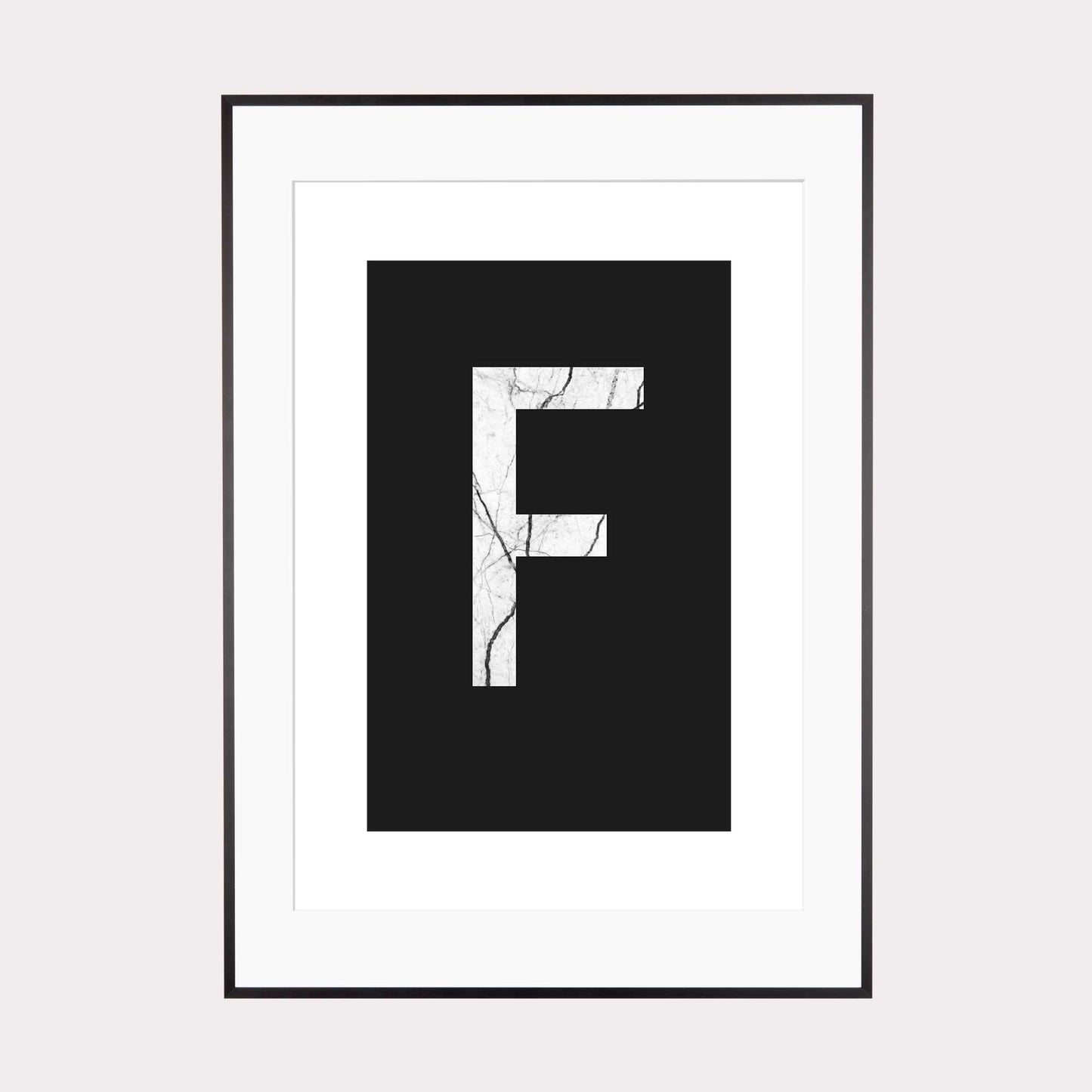 Art Print | "Marble F" - Buchstabe Alphabet