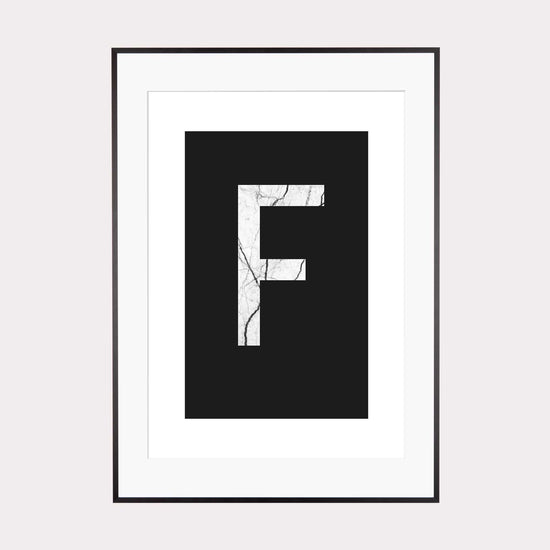Art Print | "Marble F" - Buchstabe Alphabet