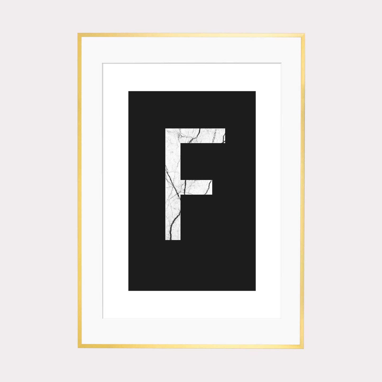 Art Print | "Marble F" - Buchstabe Alphabet