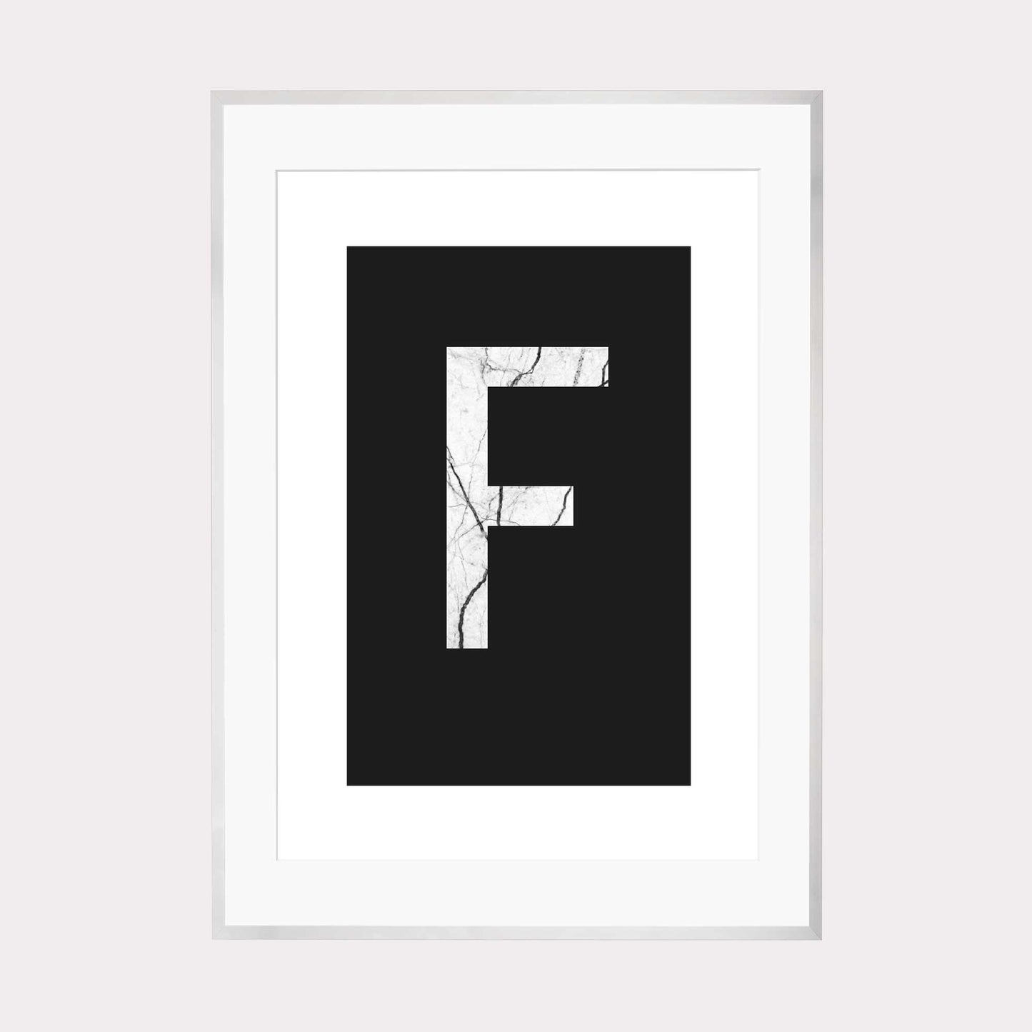 Art Print | "Marble F" - Buchstabe Alphabet