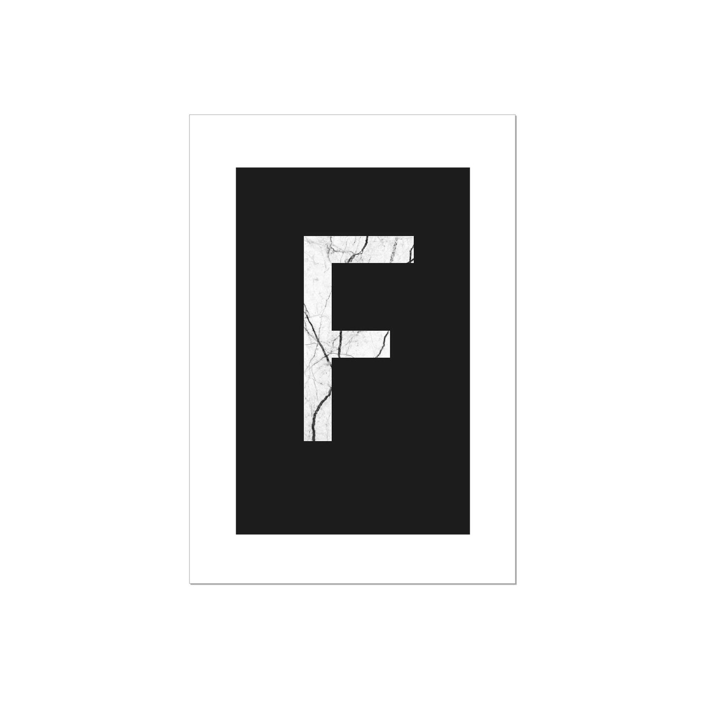 Art Print | "Marble F" - Buchstabe Alphabet