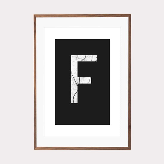 Art Print | "Marble F" - Buchstabe Alphabet