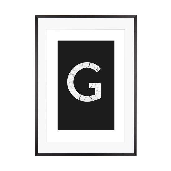 Art Print | "Marble G" - Buchstabe Alphabet