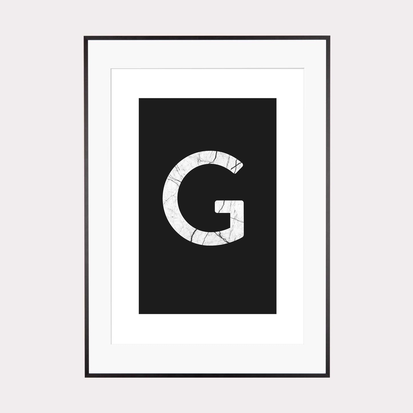 Art Print | "Marble G" - Buchstabe Alphabet