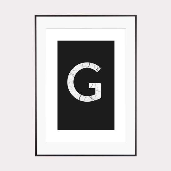 Art Print | "Marble G" - Buchstabe Alphabet