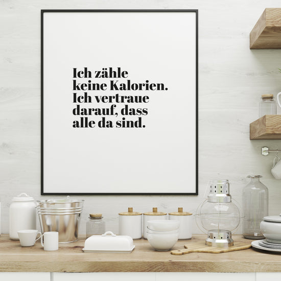 Art Print | Ich zähle keine Kalorien