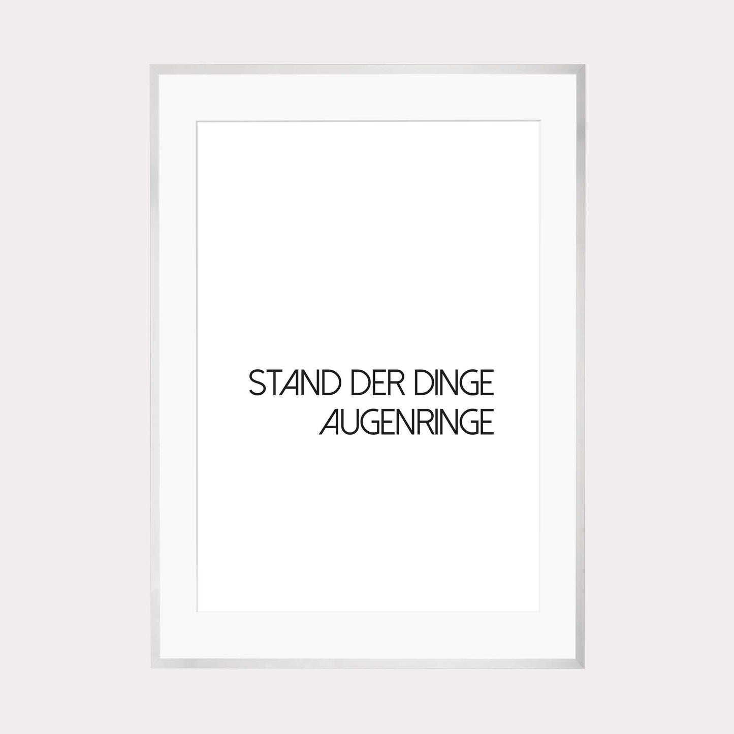 Art Print |  Stand der Dinge Augenringe