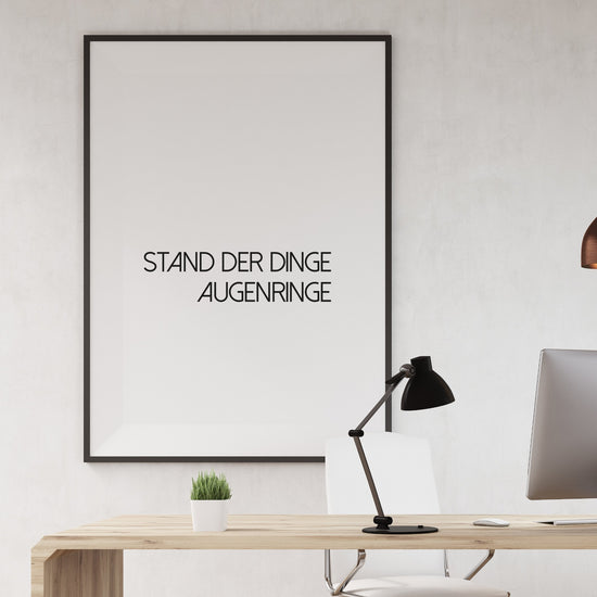 Art Print | Stand der Dinge Augenringe