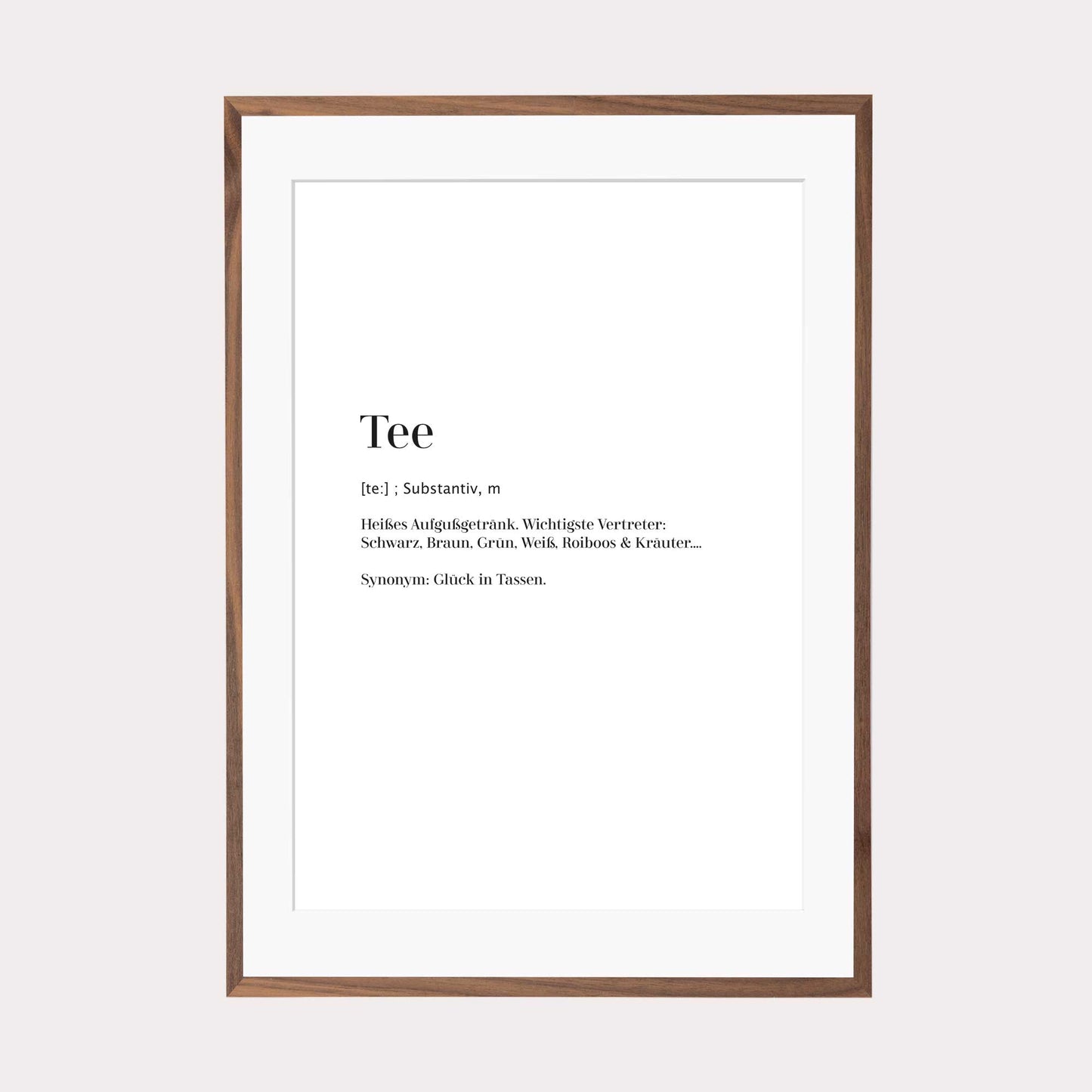Art Print | Tee - Worterklärung Definition à la Duden