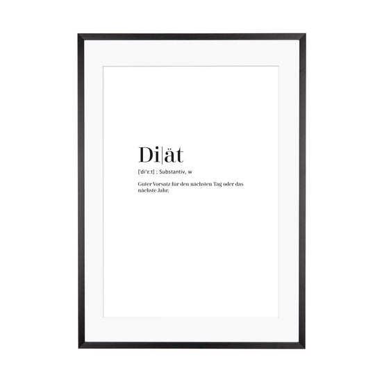 Art Print | Diät - Worterklärung Definition à la Duden