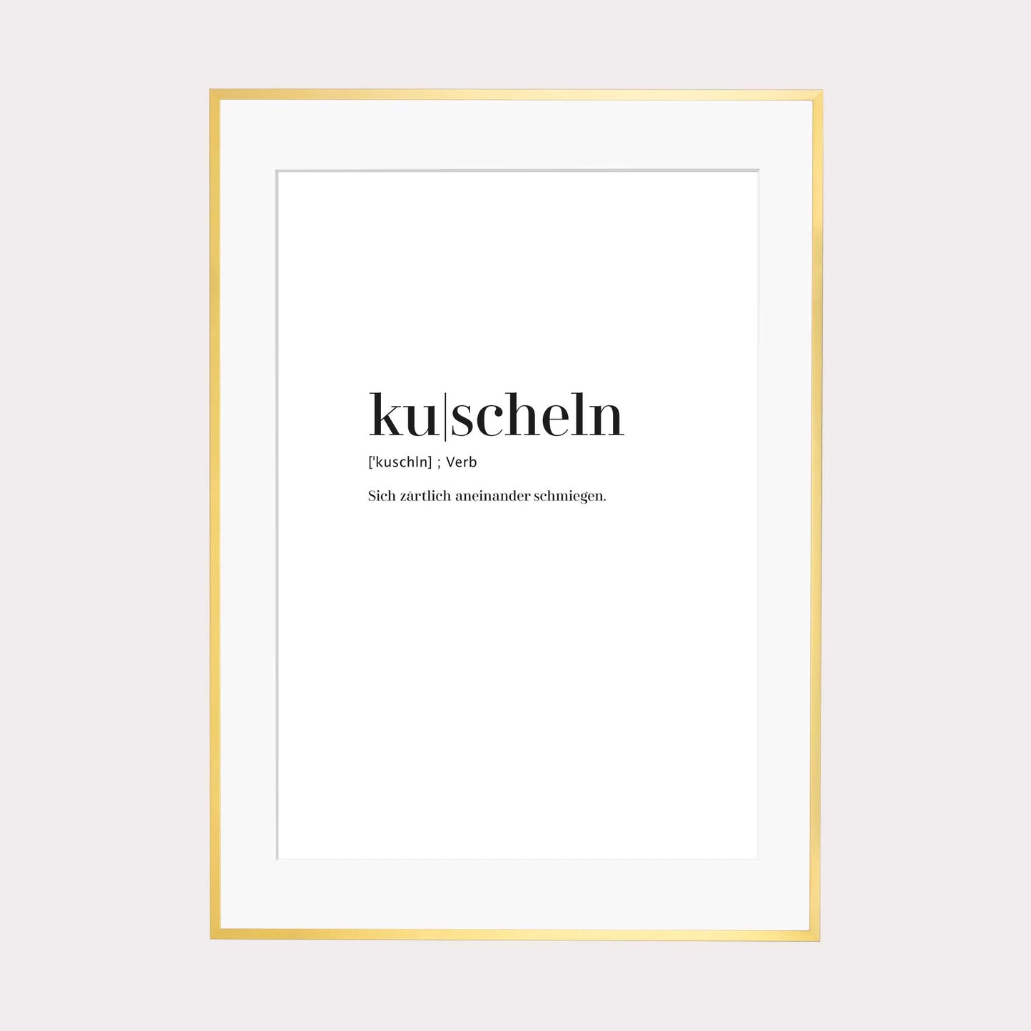 Laden Sie das Bild in den Galerie-Viewer, Art Print | Kuscheln - Worterklärung Definition à la Duden
